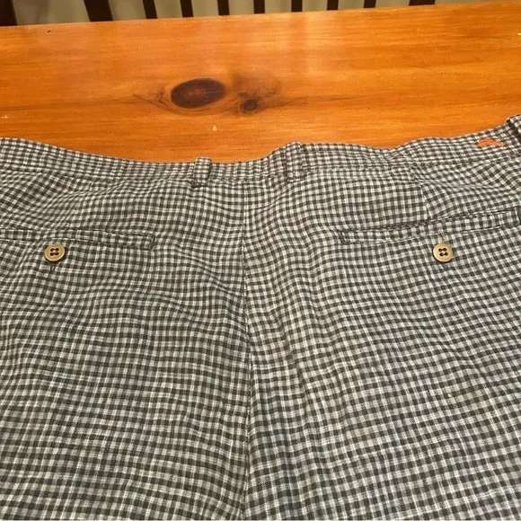 Tommy Bahama Checkered Paradise Nation Linen Silk Beach Chino Shorts 40 Men’s - Picture 8 of 13
